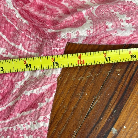 J. Crew Pink Paisley Cardigan Sweater Size Small - Picture 5 of 6